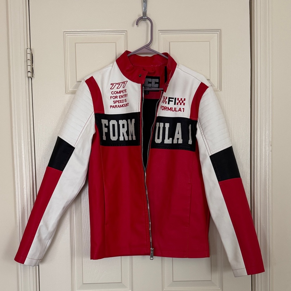 Red and White Formula 1 Jacket